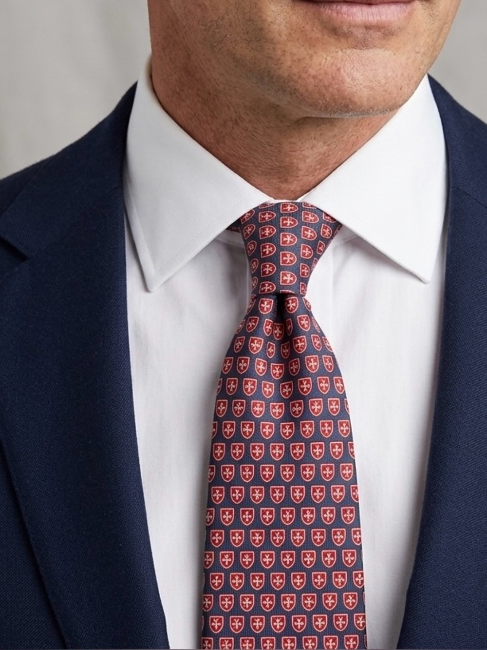 Vineyard Vines Custom Order of Malta Silk Tie Red Shield Maltese Cross